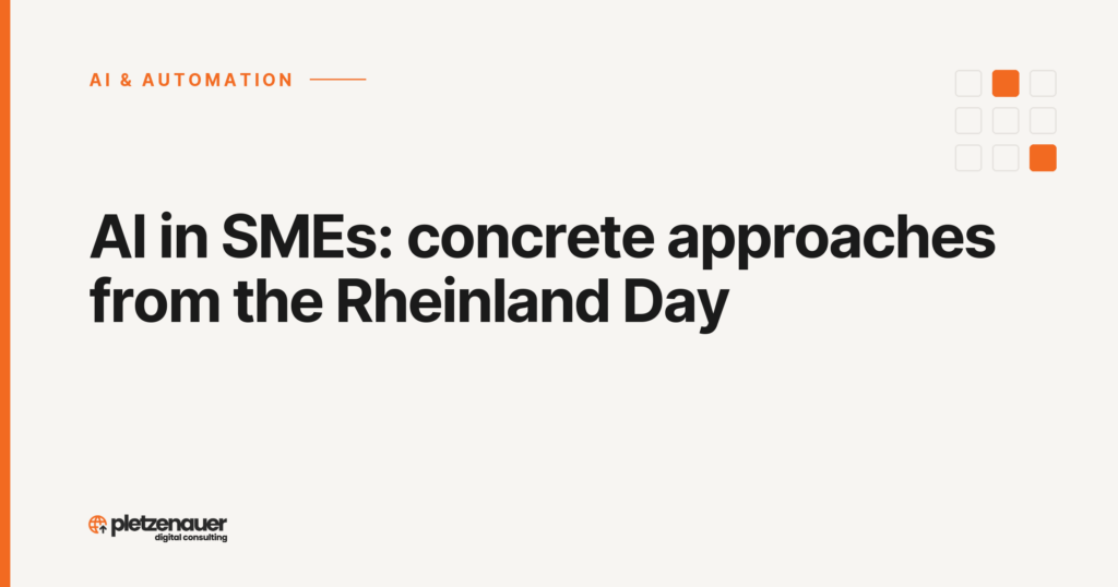AI in SMEs: concrete approaches from the Rheinland Day