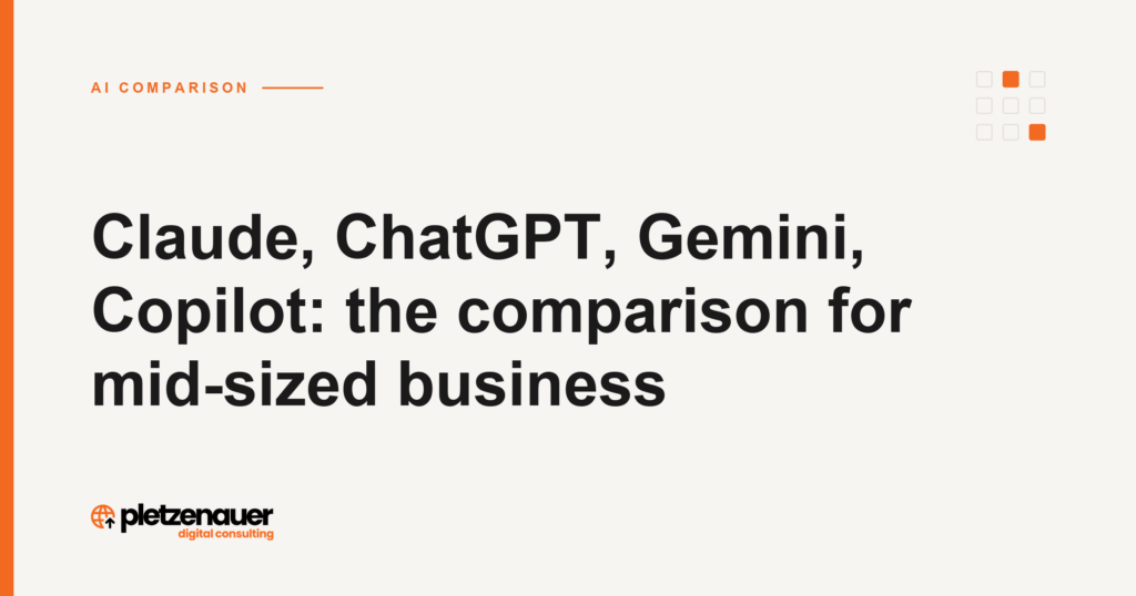 Claude, ChatGPT, Gemini, Copilot: the comparison for mid-sized business