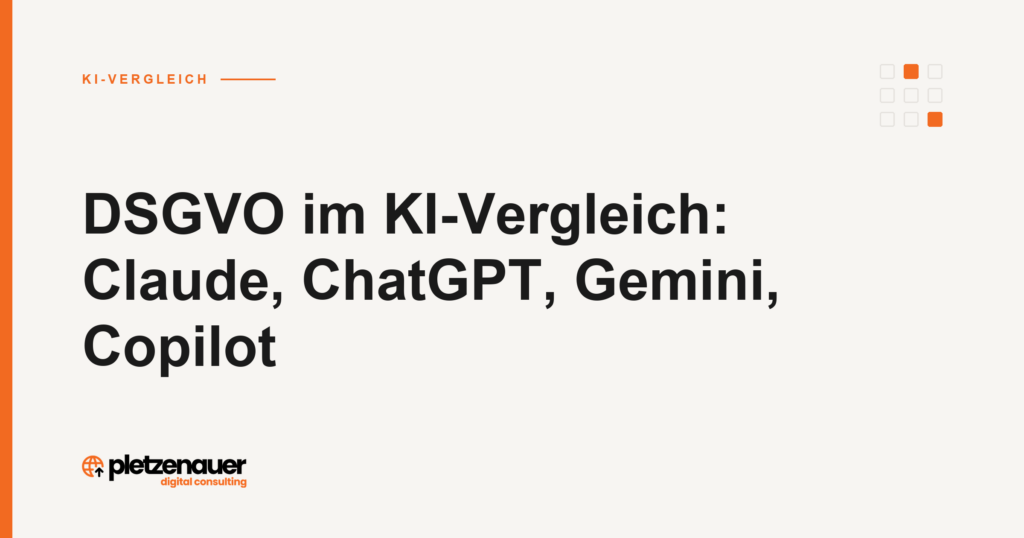 DSGVO im KI-Vergleich: Claude, ChatGPT, Gemini, Copilot