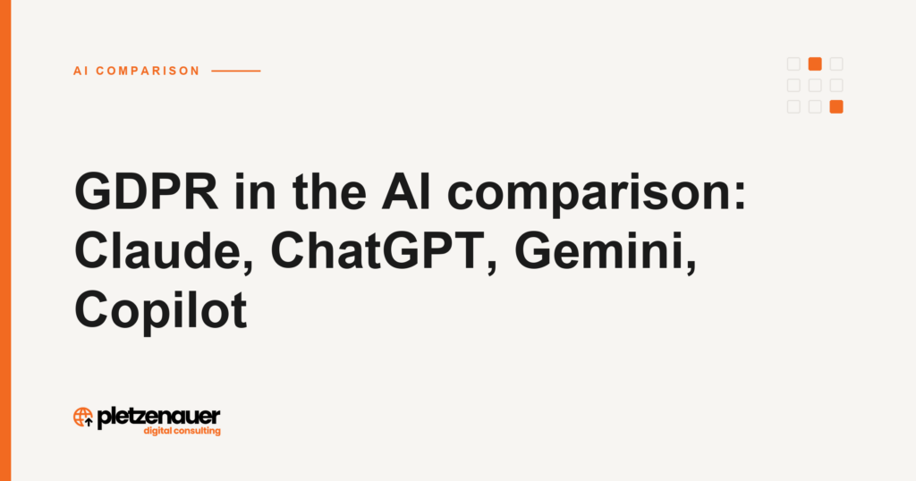 GDPR in the AI comparison: Claude, ChatGPT, Gemini, Copilot